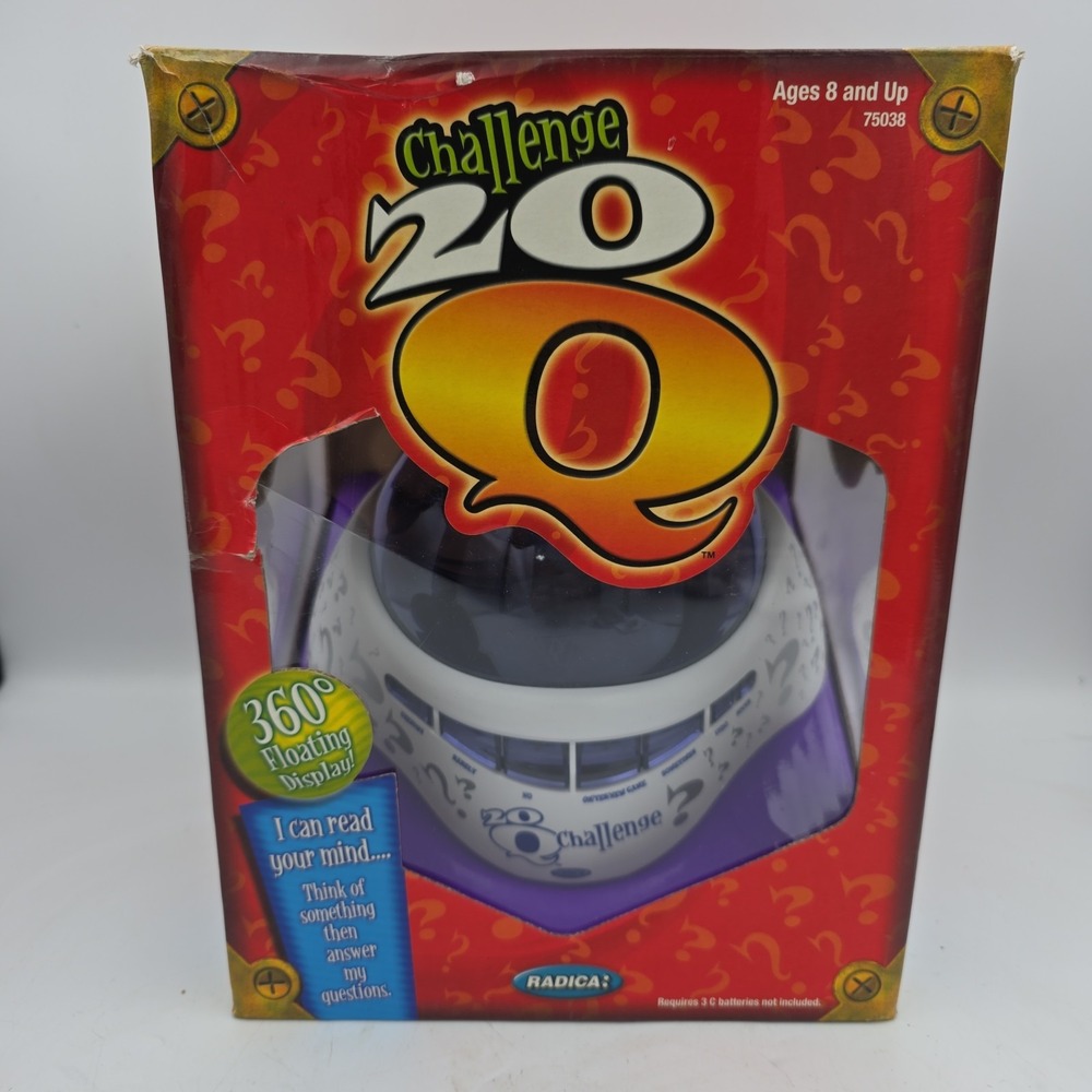 Radica 20 Q Challenge 20 Questions Electronic Game Tabletop Vintage 2005 Works